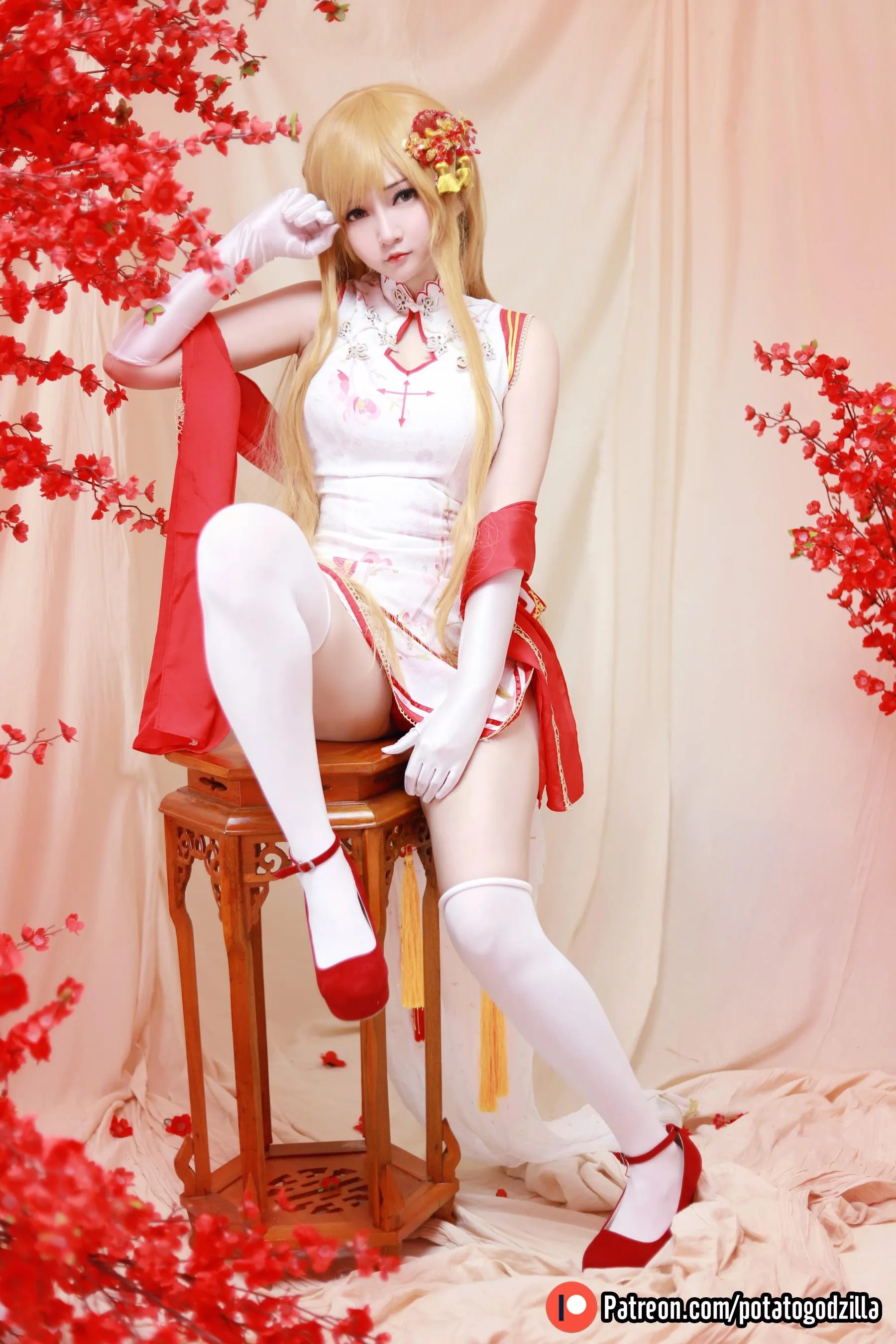 Potato Godzilla – NO.73 Asuna Yuuki Qipao [53P]插图5